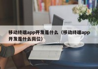 移动终端app开发是什么（移动终端app开发是什么岗位）