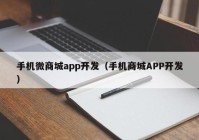 手机微商城app开发（手机商城APP开发）