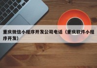 重庆微信小程序开发公司电话（重庆软件小程序开发）