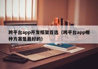 跨平台app开发框架首选（跨平台app哪种方案是最好的）