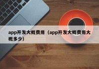 app开发大概费用（app开发大概费用大概多少）