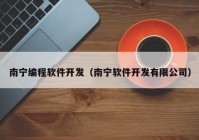 南宁编程软件开发（南宁软件开发有限公司）