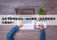 汕头专业网站优化一站式服务（汕头网站建设方案维护）