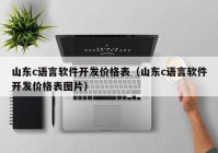 山东c语言软件开发价格表（山东c语言软件开发价格表图片）