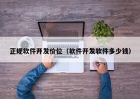 正规软件开发价位（软件开发软件多少钱）