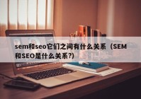 sem和seo它们之间有什么关系（SEM和SEO是什么关系?）