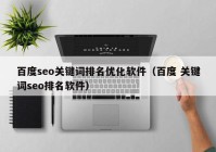 百度seo关键词排名优化软件（百度 关键词seo排名软件）