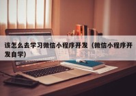 该怎么去学习微信小程序开发（微信小程序开发自学）