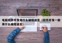 电脑软件开发用什么编程语言（软件开发一般用什么编程语言）