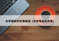 大学城软件开发培训（大学生软件开发）