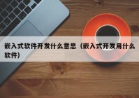 嵌入式软件开发什么意思（嵌入式开发用什么软件）