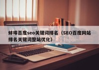 蚌埠百度seo关键词排名（SEO百度网站排名关键词整站优化）