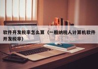 软件开发税率怎么算（一般纳税人计算机软件开发税率）